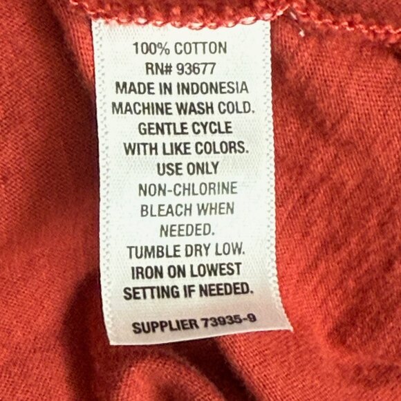 a.n.a. rust burnt orange v-neck tee t-shirt size L - Picture 4 of 4